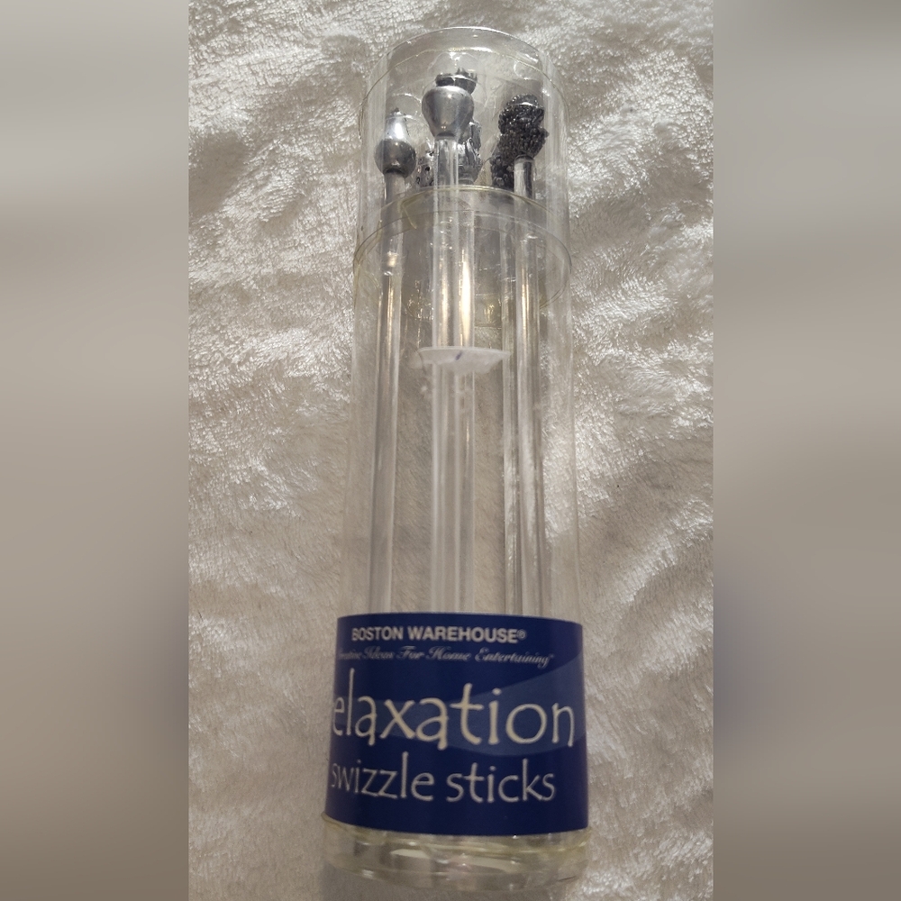 Boston Warehouse Blue Relaxation Swizzle Sticks